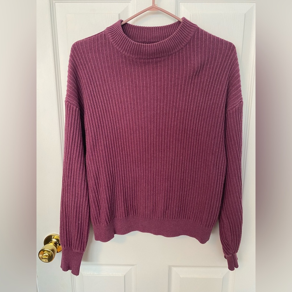 Frank and Oak SeaCell Ribbed Mock-Neck Sweater